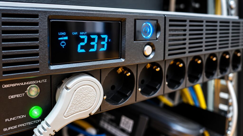 IT-Service Eschweiler: Stromversorgung und IT-Infrastruktur in einem Netzwerkschrank